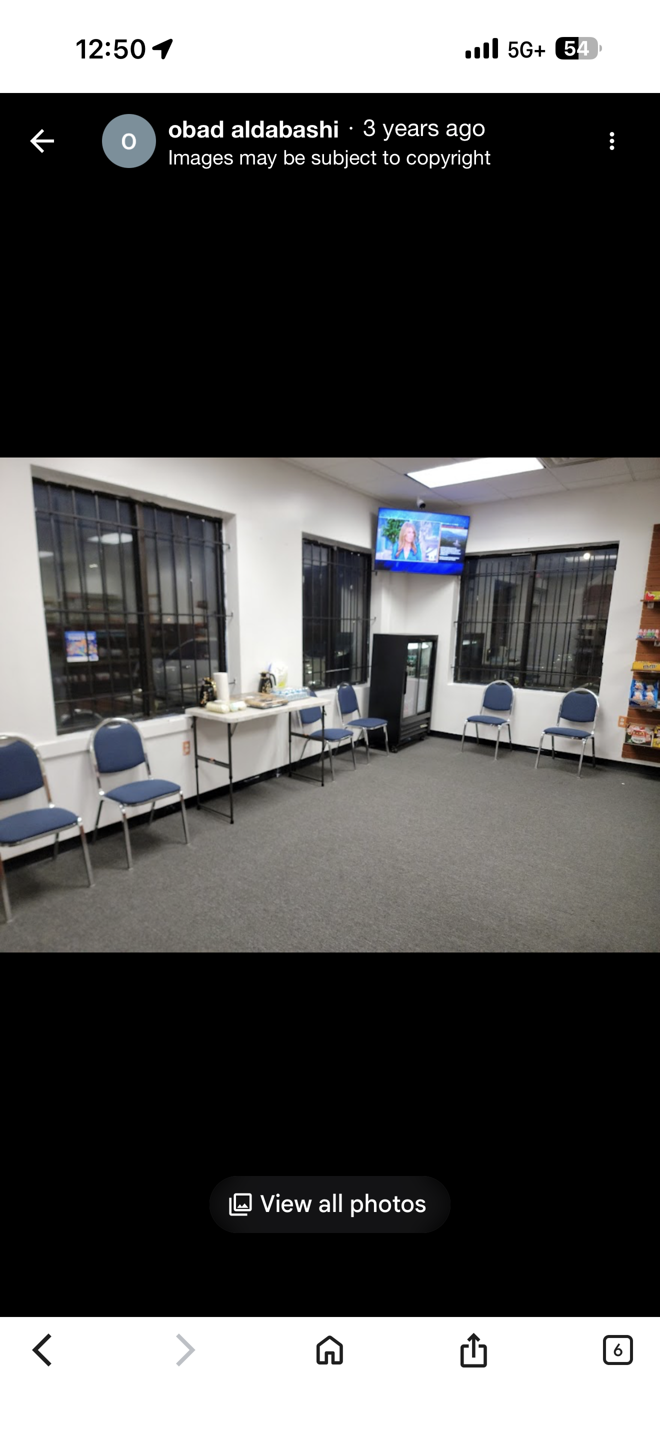 MJA Pharmacy interior waiting area with comfortable seating